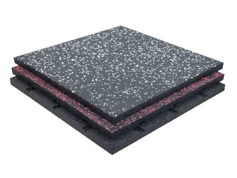 60MM Lamination with fleck gym rubber floor mat