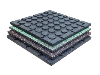 45MM Lamination with fleck gym rubber floor mat