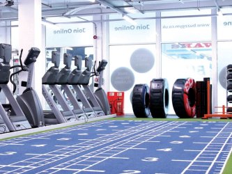 Custom Blue Gym Turf | Grass Gym Flooring | Gym Floor Turf Factory