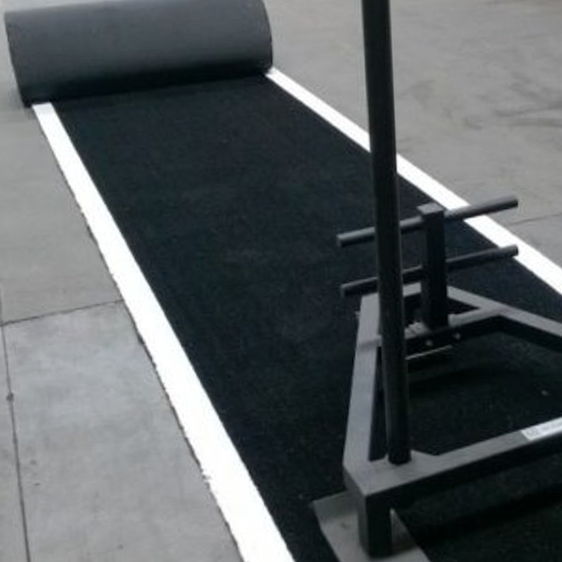 gym sled turf